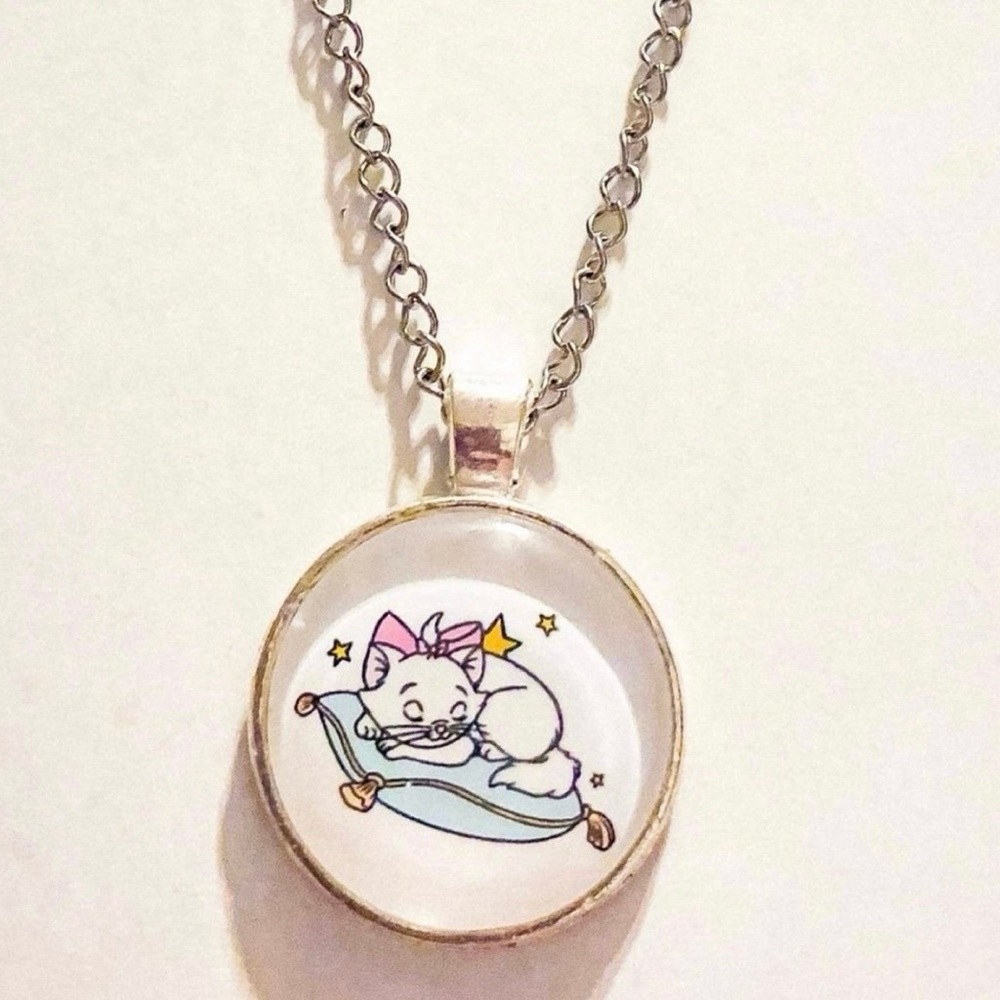 Aristocats Marie Silver Pendant Necklace
